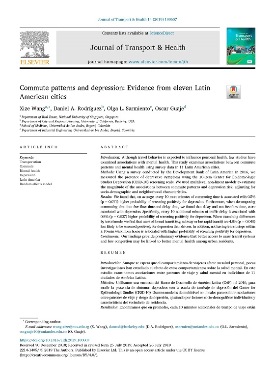 Thumbnail of Commute Patterns of Depression report